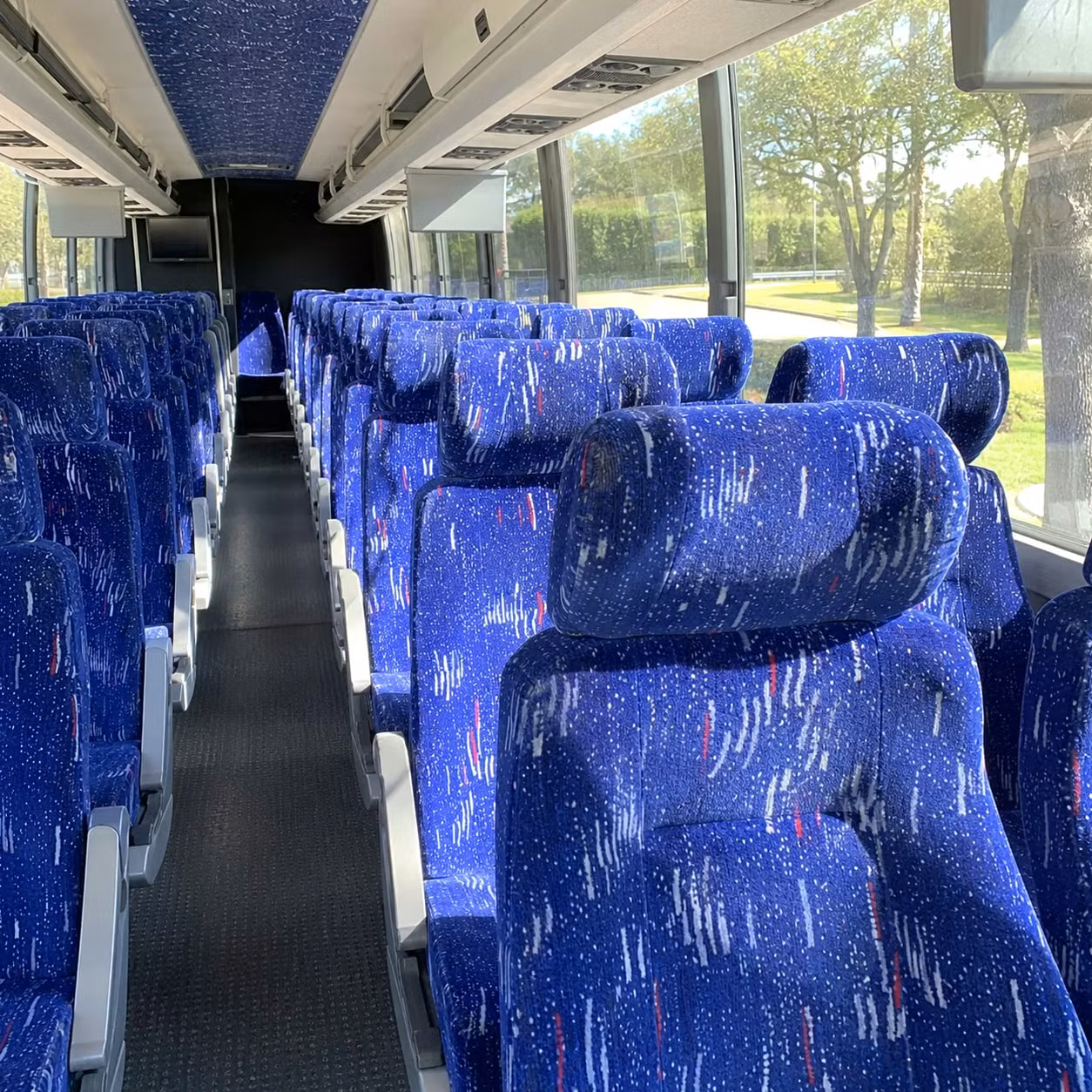olathe charter bus rental interior